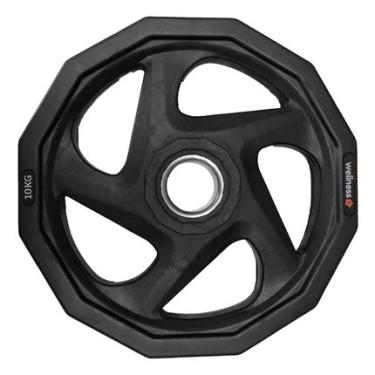 Imagem de Anilha 10,00Kg Rubber 5 Furos Wellness - WK012 WK012