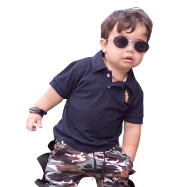 Imagem de Camiseta Roupa Bebê Gola Polo Piquet e Infantil com Bordado - Patrulha