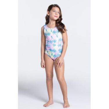 Imagem de Maiô Infantil UV 50+ Summer - Vida Costeira Oficial, 2, Coqueiros