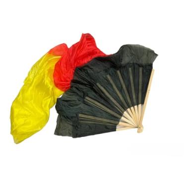 Imagem de Leque VéU Para DançA Do Ventre - Leque Grande Para ApresentaçõEs De DançA(Fogo Preto)