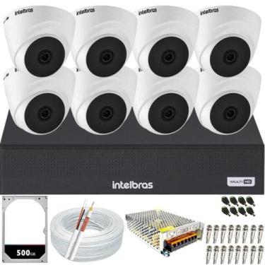 Imagem de Kit 8 Câmeras de Segurança Intelbras Dome vhl 1120d Dvr 8 canais multi