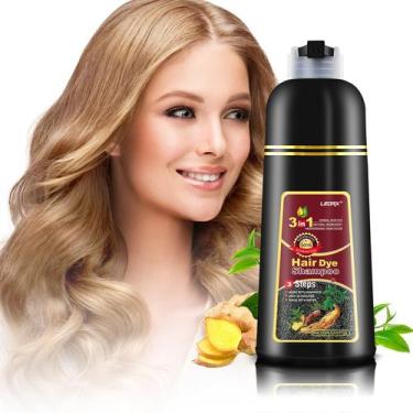 Imagem de Shampoo de tintura de cabelo leorx 3 em 1 BLONDE Color para mulheres e