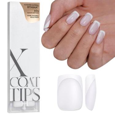 Imagem de Press On Nails Bartbox Nails XCOATTIPS French Tip White - btartboxnail