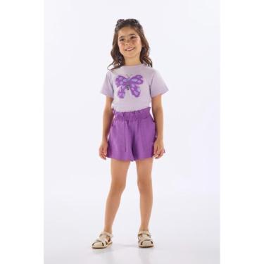 Imagem de Blusa Infantil em Algodão com Strass Up Baby, Roxo, 2