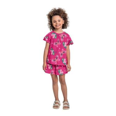Imagem de Conjunto Bata e Short Menina Bee Loop, Rosa, 6