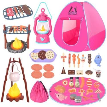 Imagem de Conjunto de acampamento Toys Viwulute com barraca dobrável para crianç