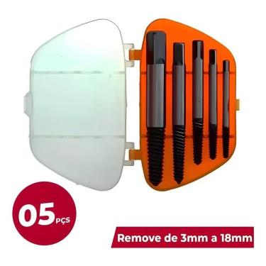 Imagem de 10X Jogo Com 5 Extrator Removedor De Parafuso Porcas Quebra