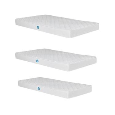 Imagem de Conjunto com 3 Colchões 2 Solteiro e 1 Solteiro Auxiliar D23 Nuvem Casatema Branco