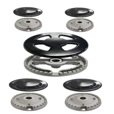 Imagem de Kit queimador+espalhador para fogão brastemp 5 bocas bfd5lae - Jangada