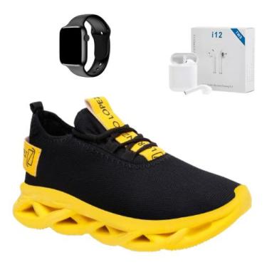 Imagem de Kit Tenis Esportivo Masculino + Smart Watch + Fone De Ouvido - Versitz
