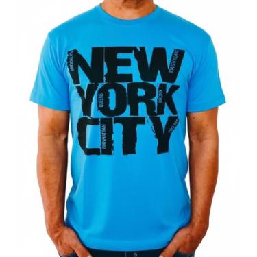 Imagem de camiseta masculina algodão estampada marca toqref, Azul royal, M