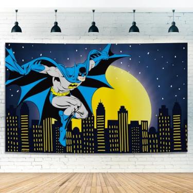 Imagem de Decoração de pano de fundo de festa de super-herói – faixa de desenho animado de 1,5 x 7,8 m para meninos, chá de bebê, festa temática de quadrinhos infantil, decoração de parede, fundo de cabine de