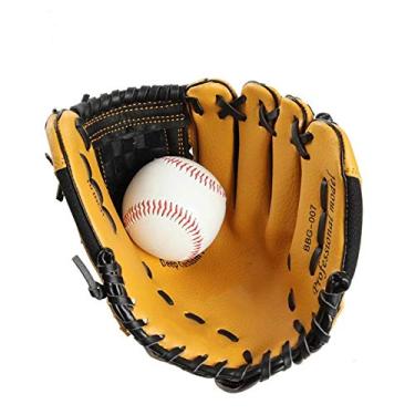 Imagem de Luva de beisebol de couro PU luva de beisebol de mão direita crianças luvas de treino de beisebol de softball para crianças adolescentes adultos (cor: 10 polegadas)