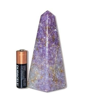 Imagem de Obelisco de Lepidolita Mica Natural - 10 a 11 cm - Classe C - Cristais