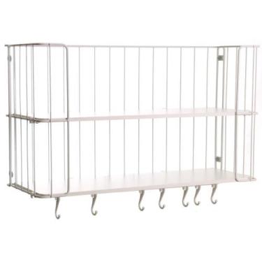 Imagem de Prateleira Country Dupla Com Ganchos - Metaltru