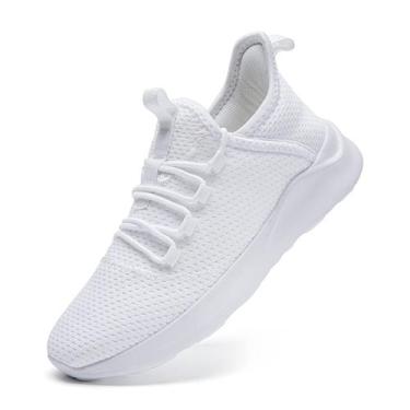 Imagem de Sapatos WYGRQBN, moda feminina, tênis de corrida, brancos, tamanho 6