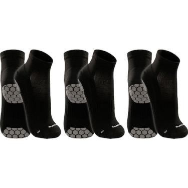 Imagem de Kit 3 Pares Meias Lupo Original Antiderrapante Pilates Yoga Masculina 