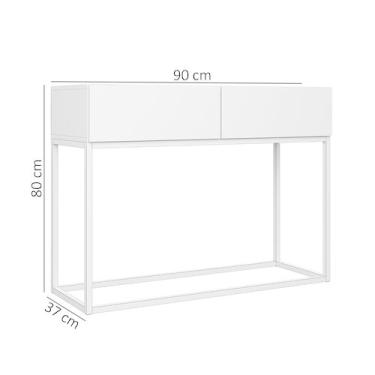 Imagem de Aparador Buffet Pequeno Com Pés de Ferro Dourado Eros 90cm - Casa Deta