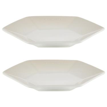 Imagem de KIT LE CREUSET 2 PRATOS HEXAGON RASO EM CERÂMICA 26CM MERINGUE