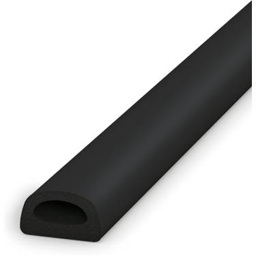 Imagem de Veda Frestas Adesivo 6mm Preto Isolamento Térmico Vedação Porta Janela
