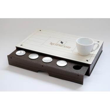 Imagem de Caixa Porta Cápsulas Café Nespresso com Gaveta Mdf 31x20x5cm