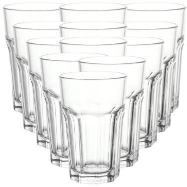 Imagem de Kit 12 Copos de Vidro 350ml Transparentes - Resistentes, Elegantes e Versáteis para Bebidas