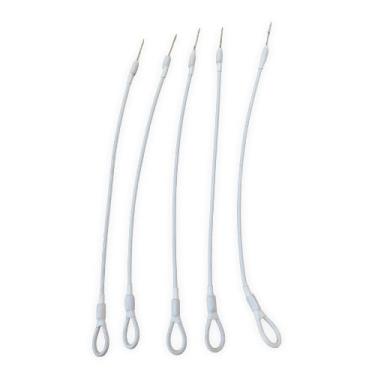 Imagem de Cabo Laço De Aço 17 Cm Para Etiquetas Alarme Antifurto 100un