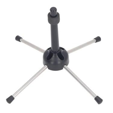 Imagem de XUXHOU Suporte para Clarinete, Suporte Antiderrapante Dobrável Estável de 4 Pernas para Instrumento de Sopro de Flauta oboé, Plástico Metálico, Preto e Prata para Prática Musical