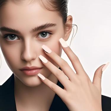 Imagem de Tiras de unhas de gel semicuradas - Inclui 2 almofadas de preparação, lixa de unha e bastão de madeira, funciona com qualquer lâmpada UV/LED, longa duração, fácil de aplicar e remover, qualidade de