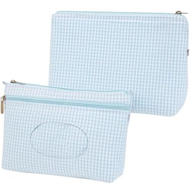 Imagem de Conjunto de Necessaires em Algodão 100% - Cuidados para Mamãe e Bebê (Azul)