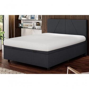 Imagem de Base Cama Box Baú Casal Veludo Skybox Preto