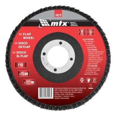 Imagem de Disco Desbate Flap Grao 40 4.1/2 Pol 115 X 22mm Mtx