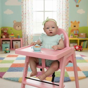 Imagem de Bebê Boneca Reborn Saskia Siliconada  Acessórios Realista  Pode dar Ba