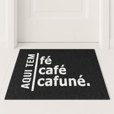 Imagem de Tapete Capacho FE CAFE CAFUNE 60x40 Decor Casa Entrada Apto