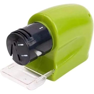 Imagem de Afiador Elétrico de Facas e Tesouras e Pequenas Ferramentas com Lâminas de Aço inoxidável Pracidade e Tecnologia Para Sua Cozinha