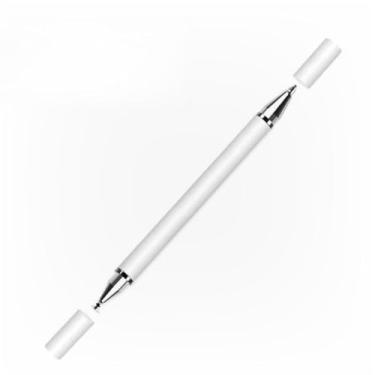 Imagem de Caneta Stylus Caneta Telas Celular/Tablet 2 em 1 Toque Todos Celular E Tablet Ponta Fina (caneta branco)