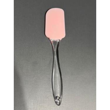 Imagem de Espátula de Silicone Cabo Transparente Mexer Pão Duro 23,5cm - Top Uti