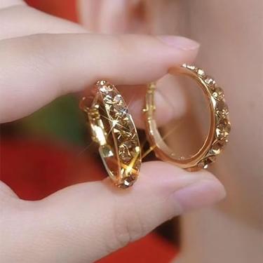 Imagem de Brincos de gota de cristal para mulheres, brincos de gota d'água vintage de strass, zircônia cúbica brilhante joias delicadas presentes