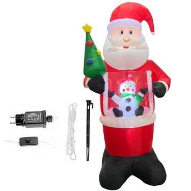Imagem de Papai Noel Arvore Natal Inflavel Boneco De Neve Decoraçao Natalina Cas