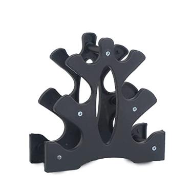 Imagem de ZJchao Suporte Triangular para Rack de Halteres, Suporte de Peso de 3 Camadas, Organizador Resistente e Durável para Economia de Espaço para Academia Em Casa, Entusiastas de Fitness,
