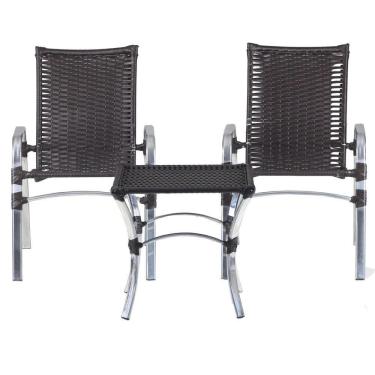 Imagem de Kit 02 Cadeiras E Mesa área Externa Varanda Edícula Sacada Tabaco