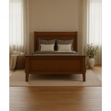 Imagem de Cama De Solteiro 90 X 1,90 - Madeira Maciça - Móveis De Gramado - Castanho