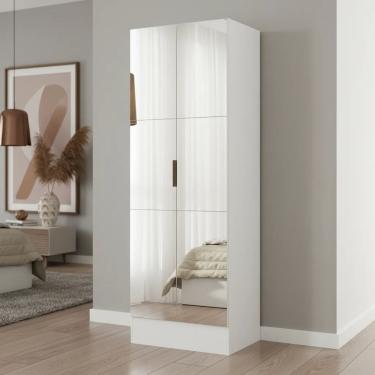 Imagem de Sapateira Multiuso Marica Premium 2 Portas Com Espelho Carioca Moveis Branco