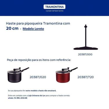 Imagem de Haste Para Pipoqueira Loreto Tramontina 20 Cm - Compatível Apenas Com O Modelo Loreto Tramontina