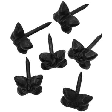 Imagem de Brincos decorativos de ferro fundido sólido colonial da Mystic – Conjunto de 6 clavos vintage para portas, armários e móveis – ferragens estilo vitoriano, gótico, steampunk, barroco e retrô