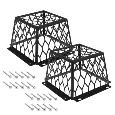 Imagem de NuFlySic Capas de ventilação de aço para a maioria dos exaustores de banheiro de 7,6 a 10 cm, pacote com 2, preto