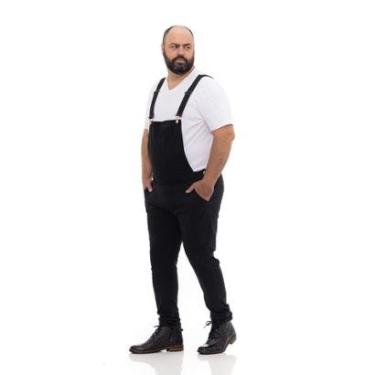 Imagem de Macacão masculino Jeans Jardineira calça básica suspensório-Masculino