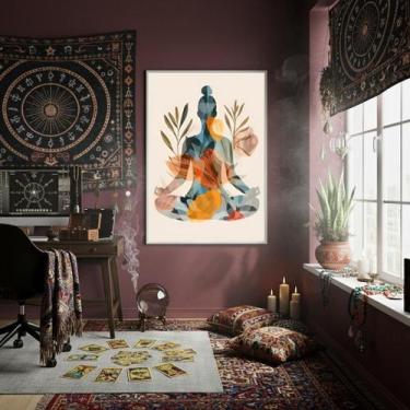 Imagem de Quadro Meditação Busca Por Autoconhecimento - 70X50Cm - Quadros On-Lin