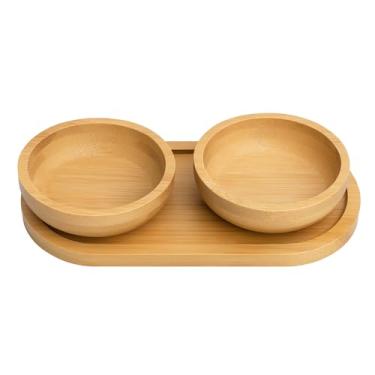 Imagem de Conjunto 2 Petisqueiras em Bandeja de Bambu 20cm x 10 cm