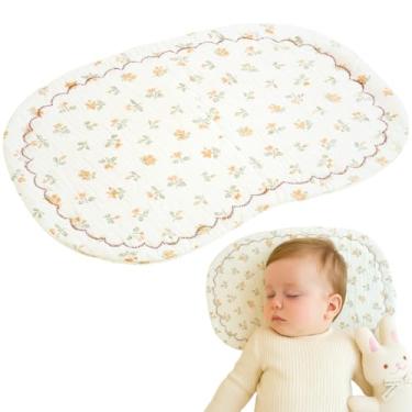Imagem de Jack & Jill & Baby Travesseiro de nuvem ultra plano para crianças dormindo fino | Almofadas de cama de bebê finas para dormir nas costas e no estômago | Capas de superfície de algodão respirável